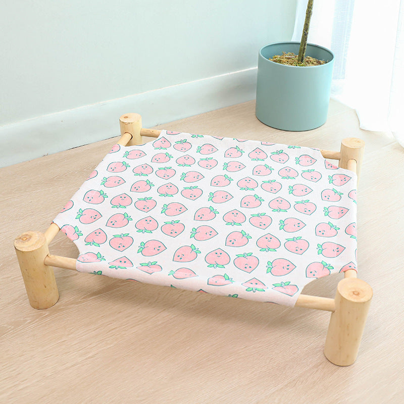 Wooden Frame Canvas Pet Bed Cat Dog Gomaki