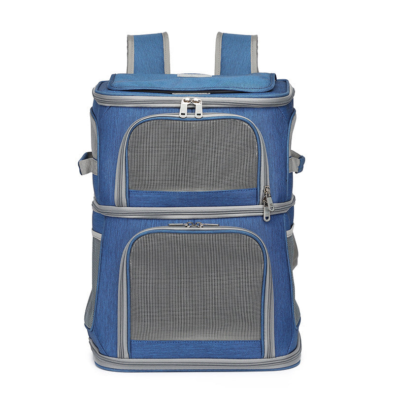 Modern Double Layer Pet Backpack Carrier Gomaki