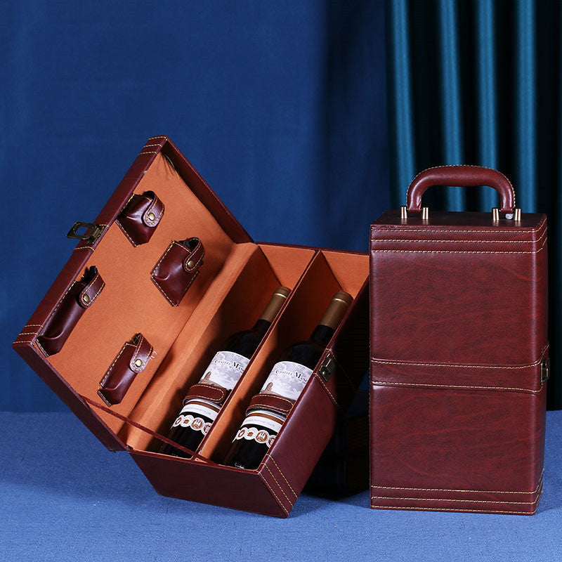 Luxury Leather Wine Gift Box Gomaki