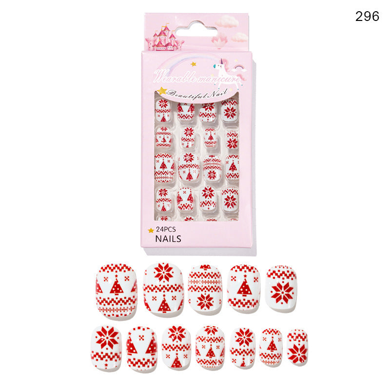 Christmas Pattern Press On Nails Gomaki