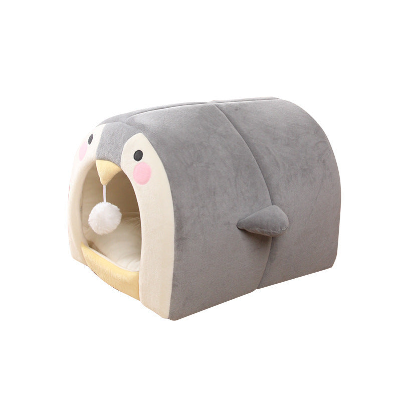 Penguin House Cat Bed Gomaki