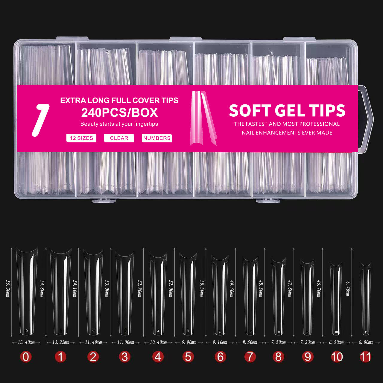 Extra Long Full Cover Soft Gel Nail Tips Gomaki