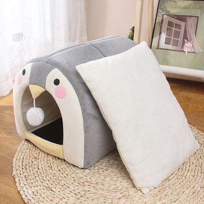 Penguin House Cat Bed Gomaki