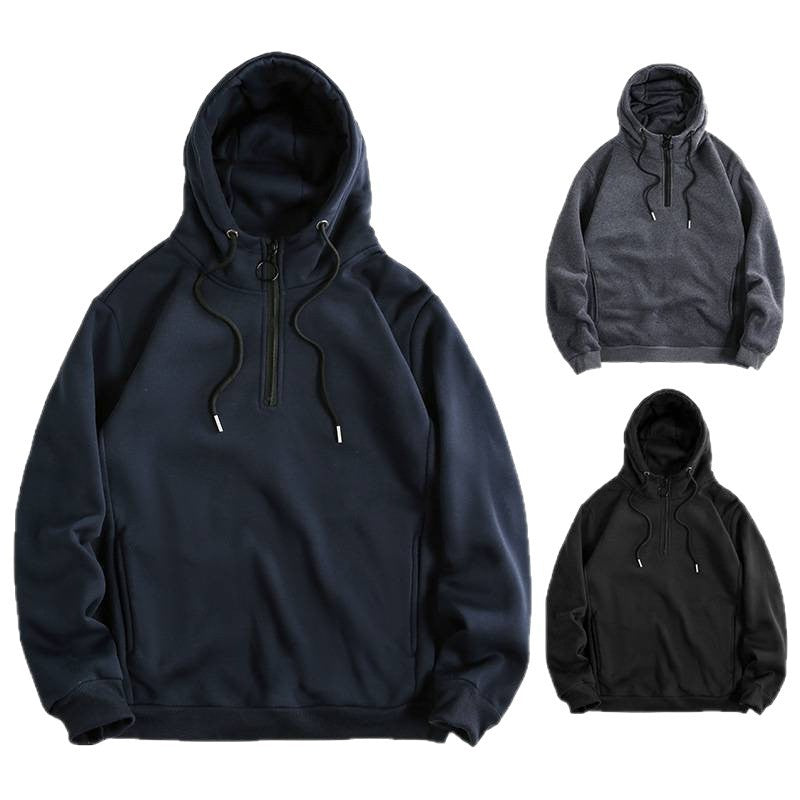 Half Zip High-Neck Hoodie Gomaki