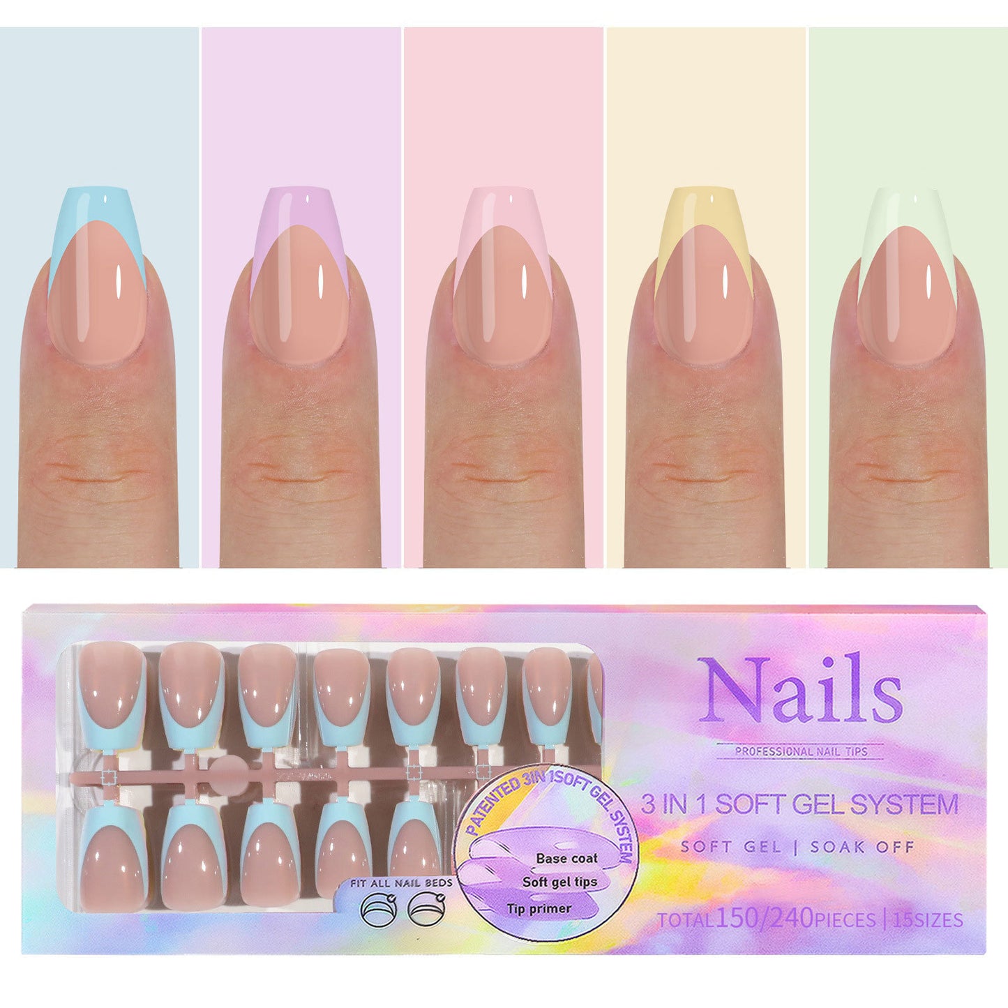 Manicure Wear Nail French Seamless Wear Nail Detachable Gomaki