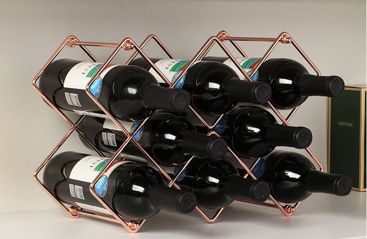 Portabottiglie pieghevole in metallo Gomaki