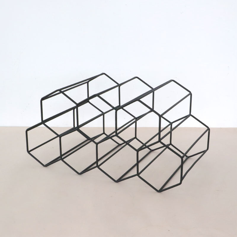 Geometric Metal Wine Rack Gomaki