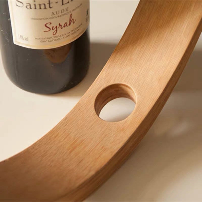 Porte-bouteille de vin en bois équilibré Gomaki 