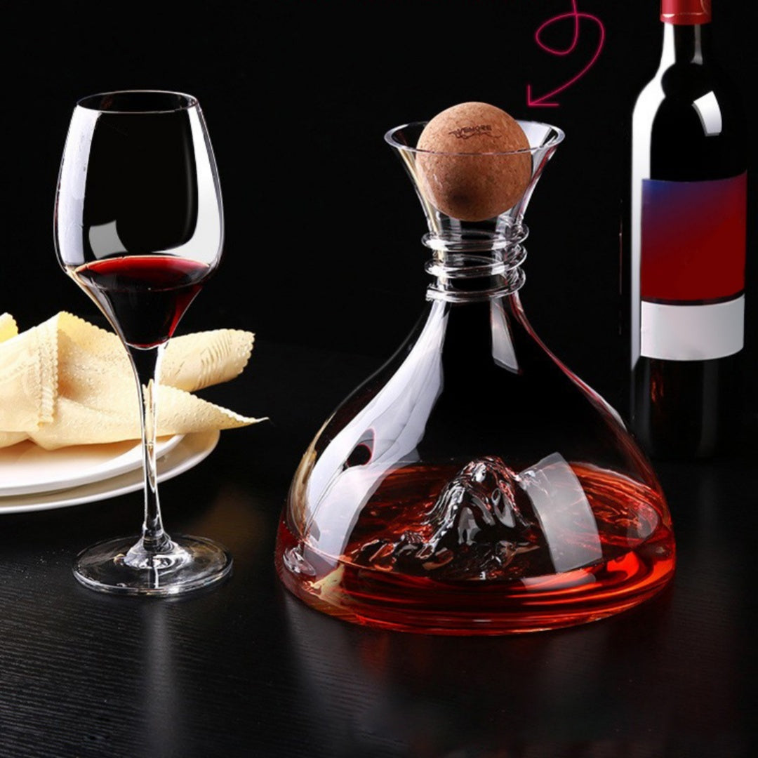 Decanter per vino in cristallo soffiato a mano Gomaki