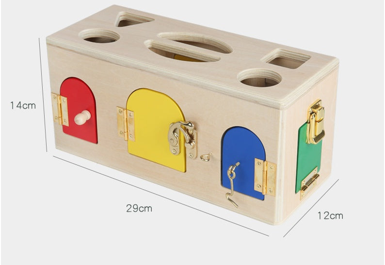 Montessori Wooden Lock Box Toy Gomaki