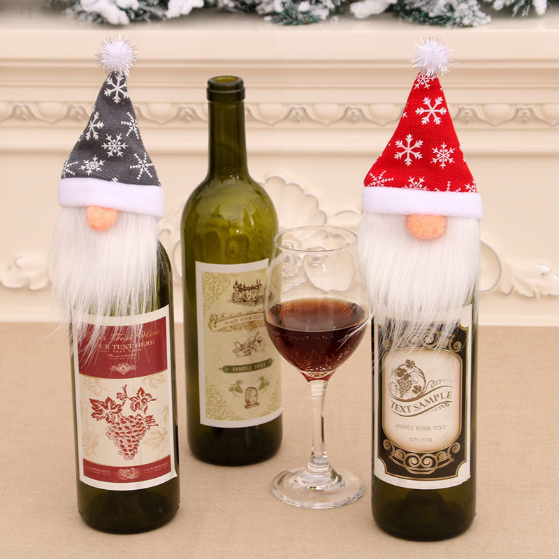Housses de bouteille de vin Gomaki en forme de gnome de Noël