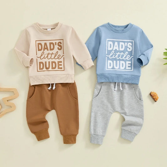 Dad Little Dude Baby Outfit Set Gomaki