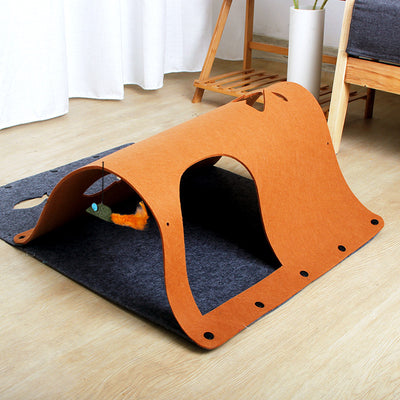 Combined Cat Tunnel Toy Removable Felt Gomaki