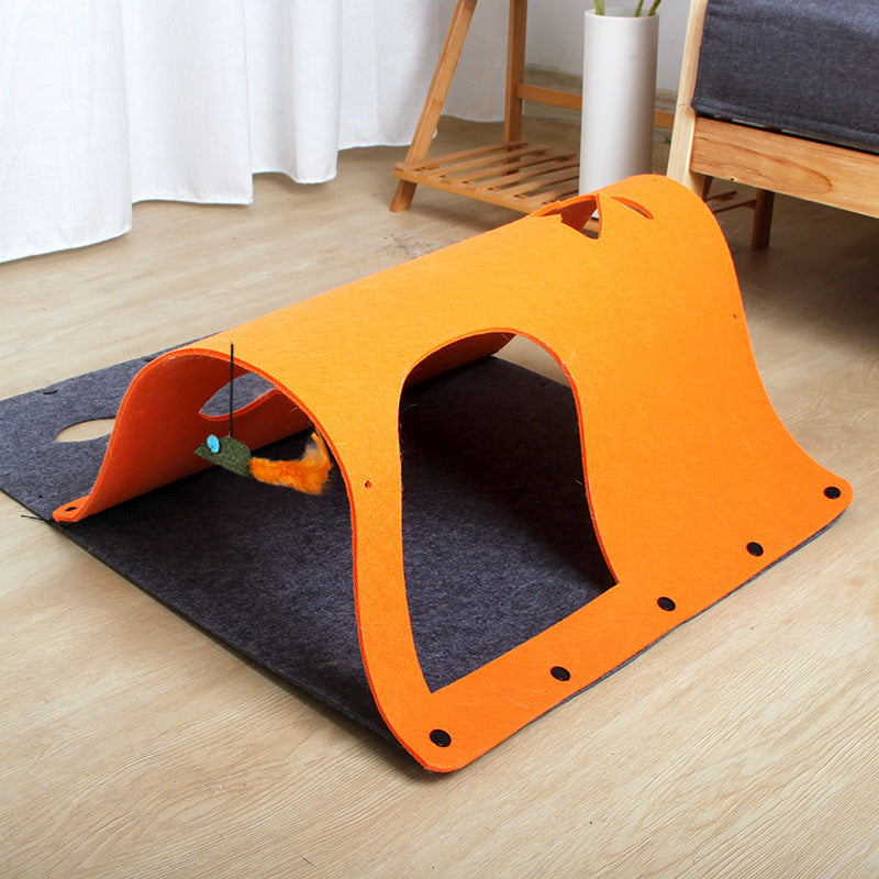 Combined Cat Tunnel Toy Removable Felt Gomaki