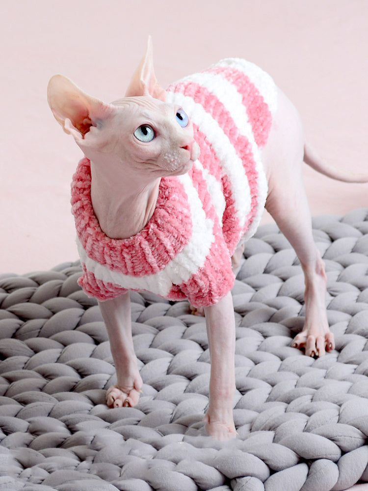 Hairless Sphinx Cat Winter Thicken Warm Cotton Sweater Gomaki