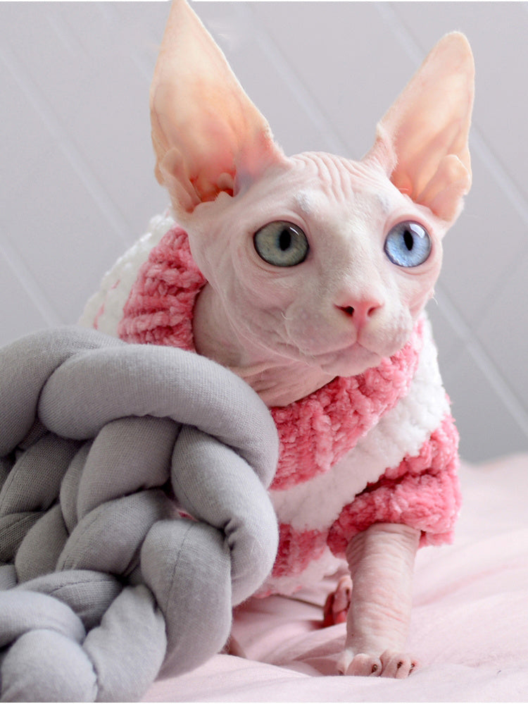 Hairless Sphinx Cat Winter Thicken Warm Cotton Sweater Gomaki