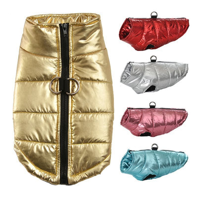Pet Dog Autumn And Winter Warm Metallic Clothing Gomaki