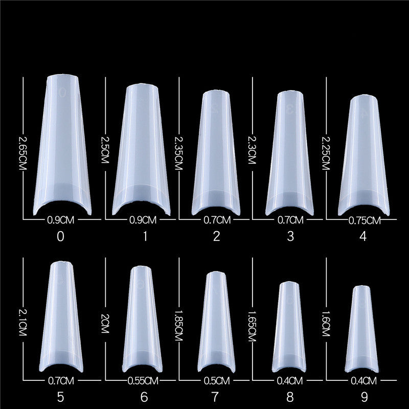 Extra Long Clear Coffin Nail Tips Gomaki