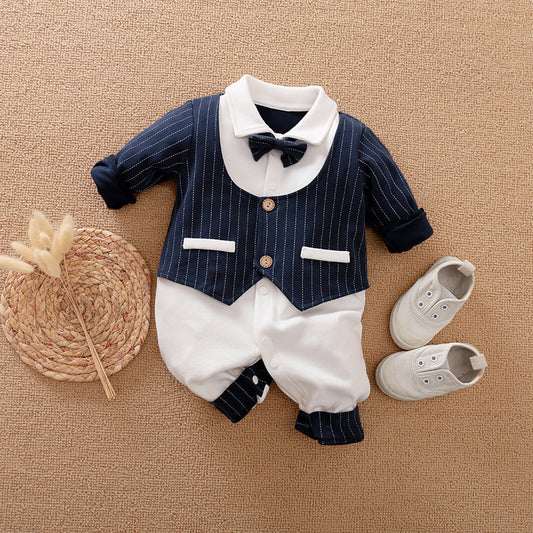 Baby Boy Gentleman Suit Romper Gomaki