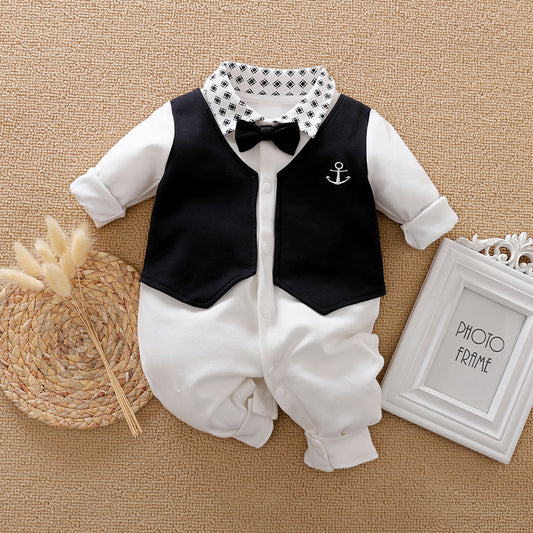Baby Boy Gentleman Suit Romper Gomaki