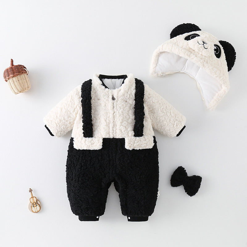 Baby Panda Fleece Jumpsuit Gomaki