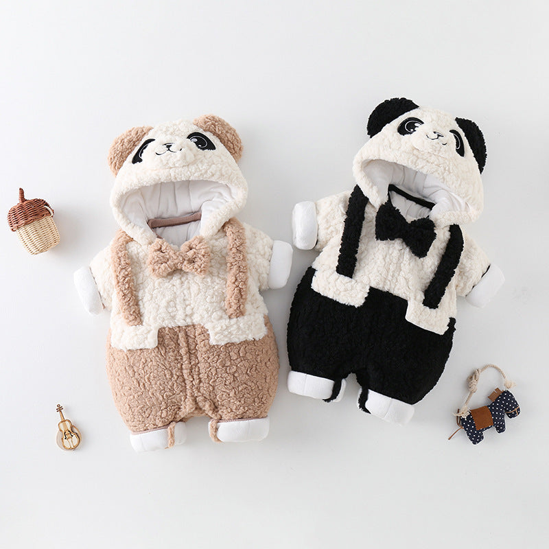 Baby Panda Fleece Jumpsuit Gomaki