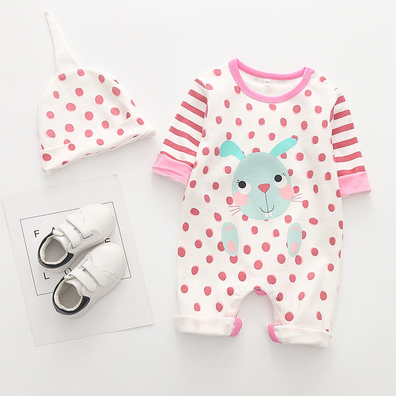 Baby Zebra Romper with Matching Hat Gomaki