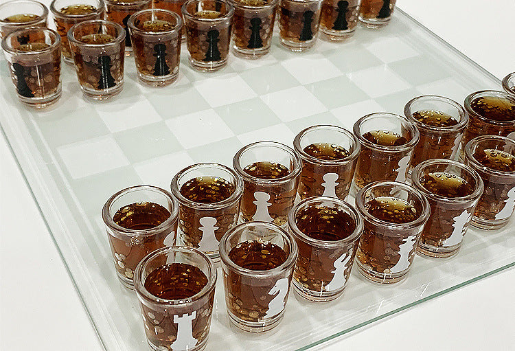 Set di scacchi in vetro di plastica Gomaki 