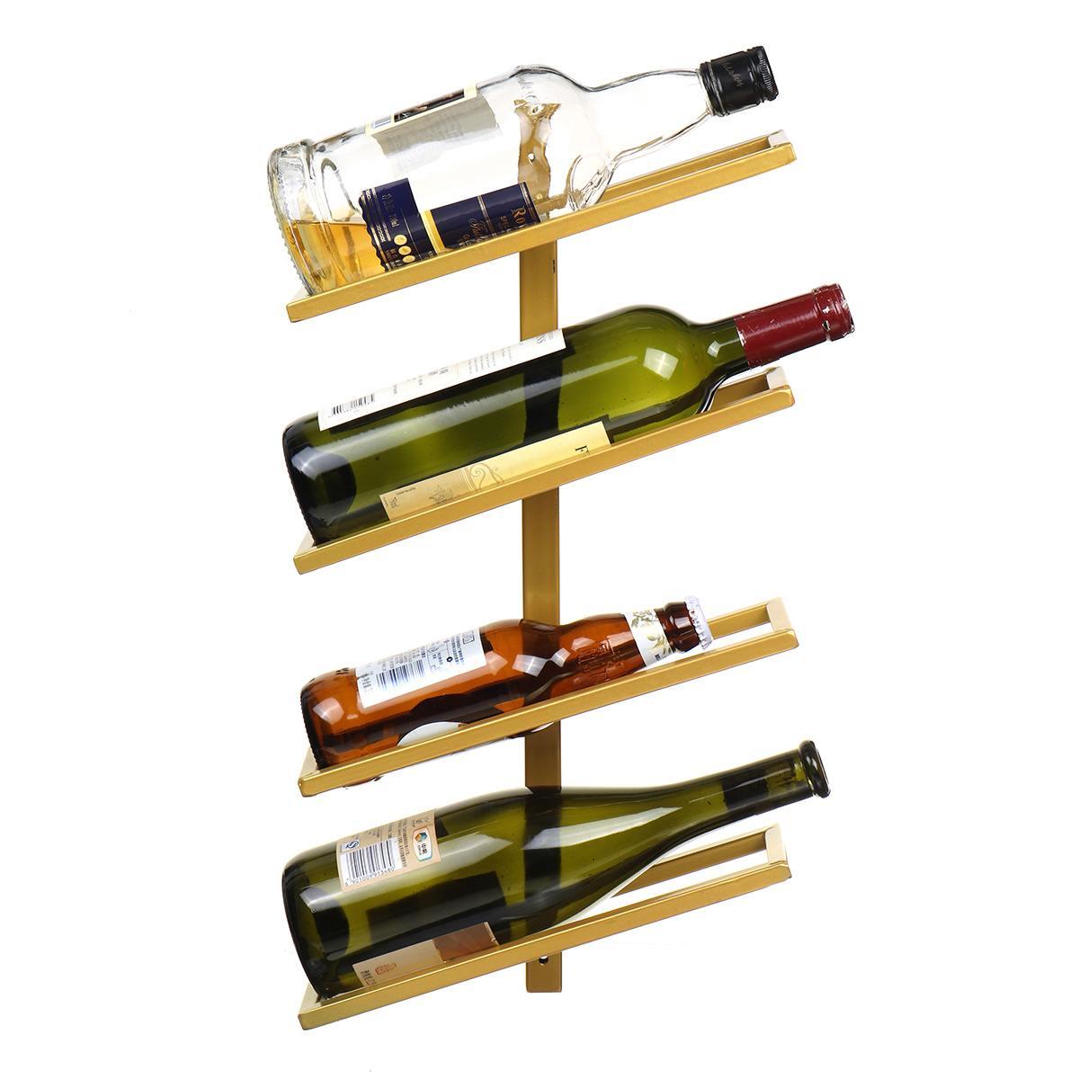 Modern Wall Mounted Metal Wine Rack