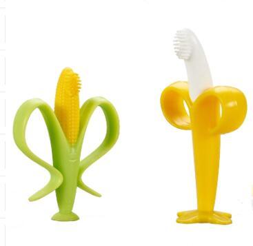 Baby Banana Silicone Teether and Training Toothbrush Gomaki