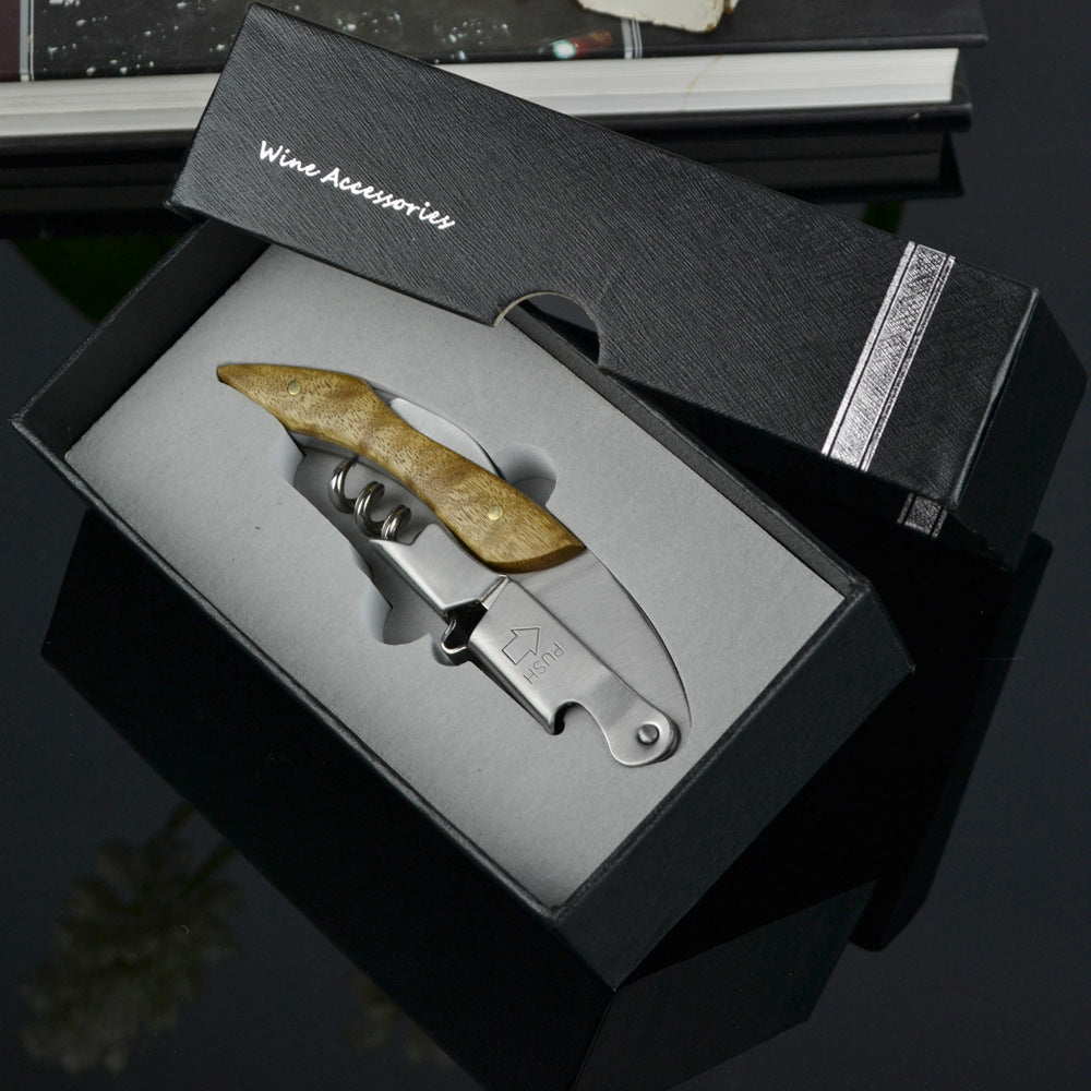 Cavatappi da cameriere professionale con manico in legno Gomaki