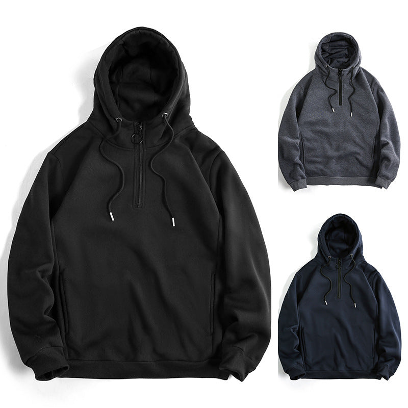Half Zip High-Neck Hoodie Gomaki