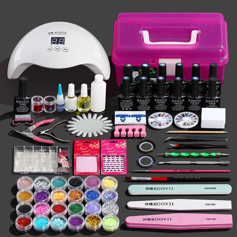 Complete Manicure Set with Tools Polishes Nail Art Accessories Gomaki