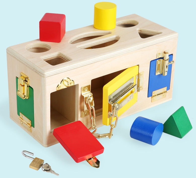 Montessori Wooden Lock Box Toy Gomaki