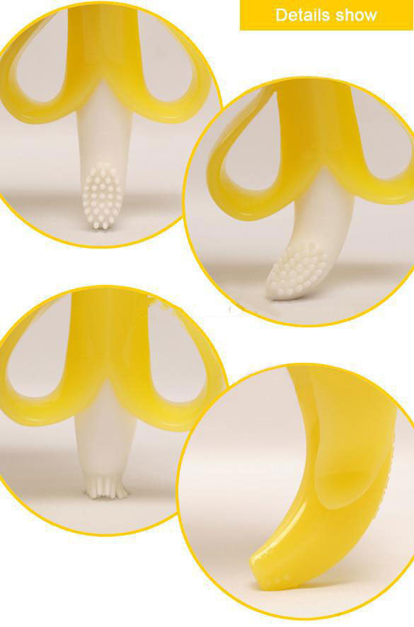 Baby Banana Silicone Teether and Training Toothbrush Gomaki