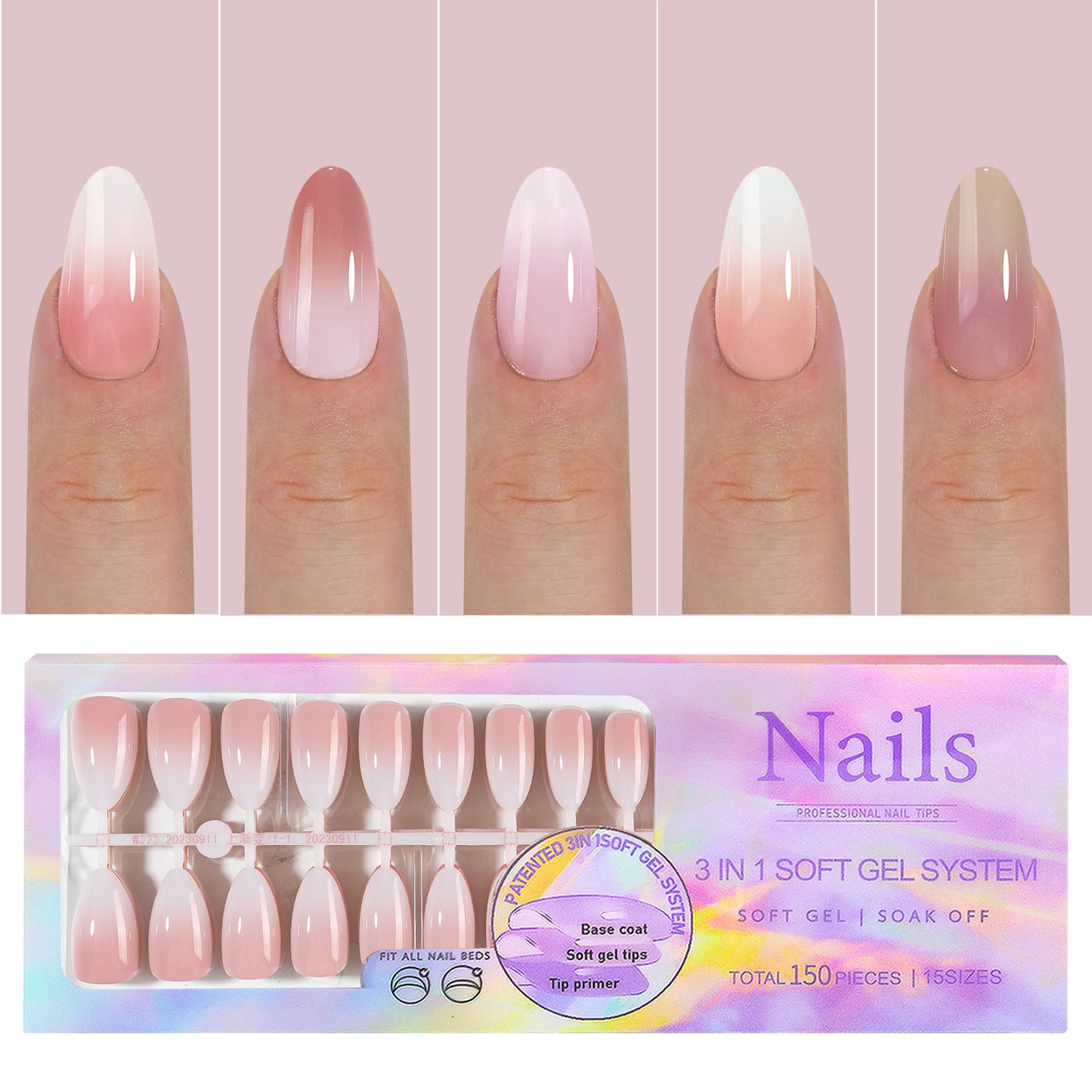 Manicure Wear Nail French Seamless Wear Nail Detachable Gomaki