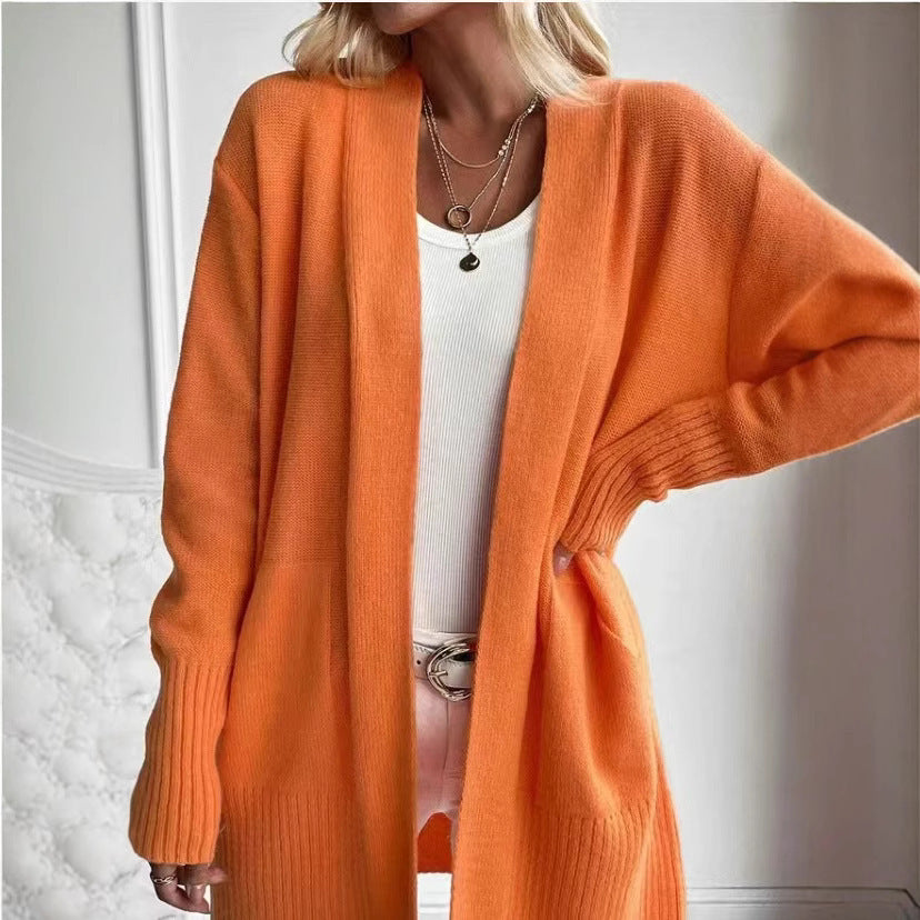 Women Long Knit Cardigan Gomaki