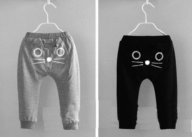 Pantaloni con orecchie da gatto per bambini Gomaki