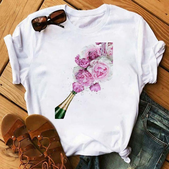 Heartbeat Wine Glass T Shirt Gomaki