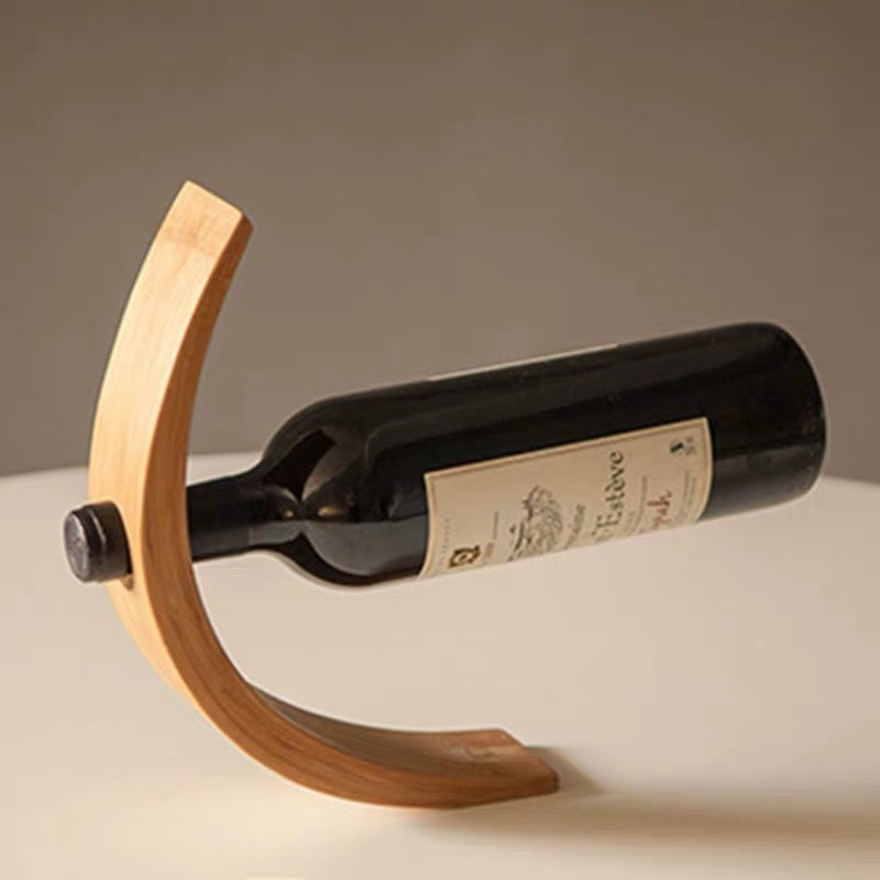 Porte-bouteille de vin en bois équilibré Gomaki 