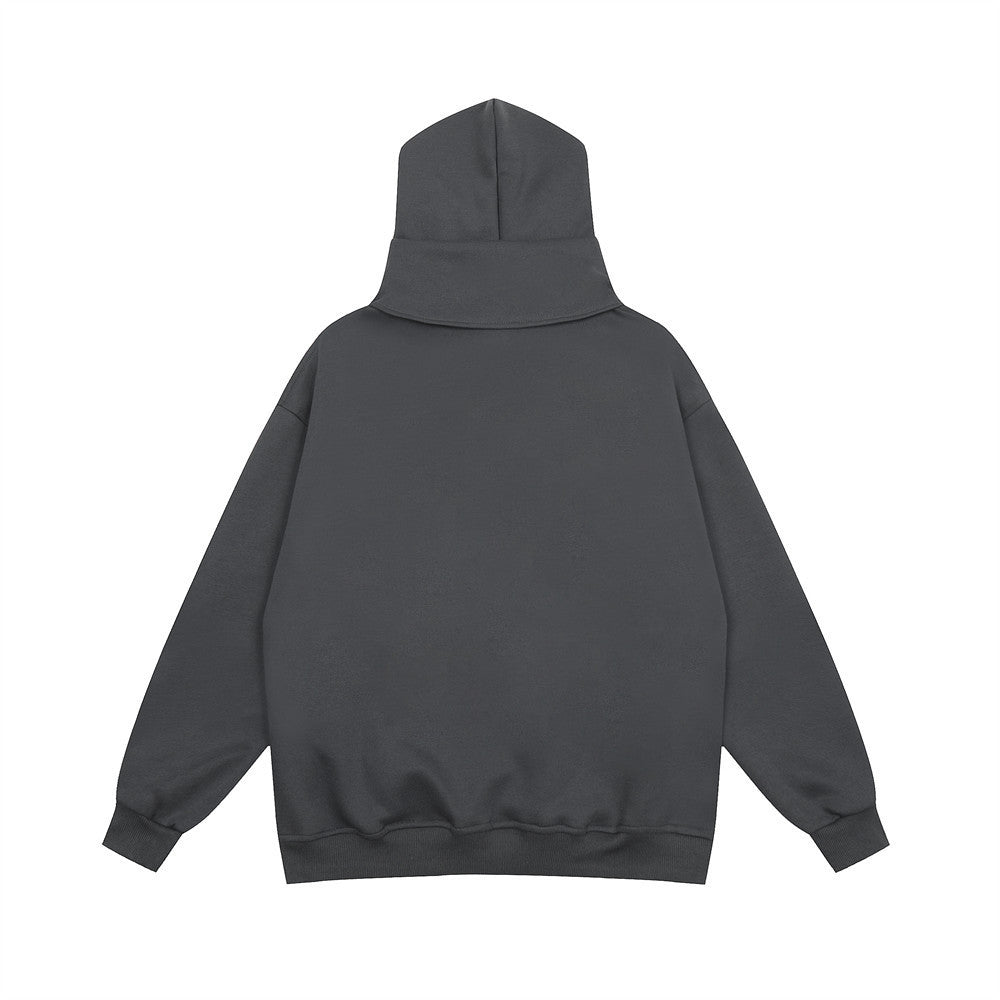 High Neck Gothic Print Hoodie Gomaki