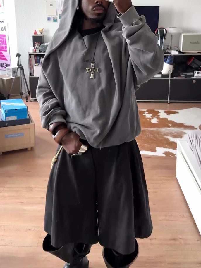 Oversized Dark Charcoal Hoodie Gomaki