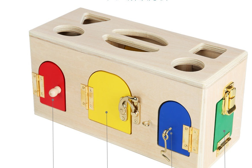 Montessori Wooden Lock Box Toy Gomaki