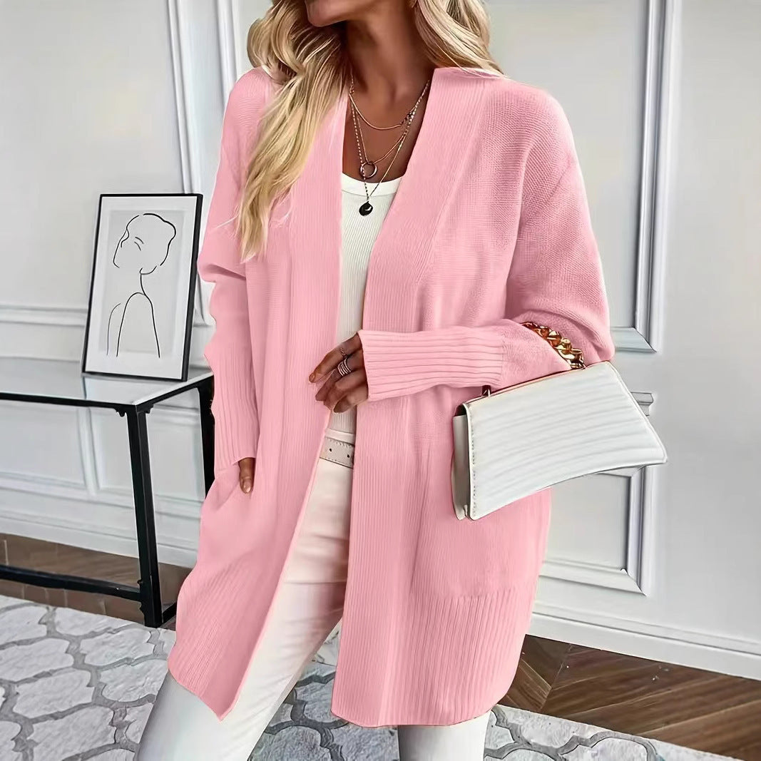 Women Long Knit Cardigan Gomaki
