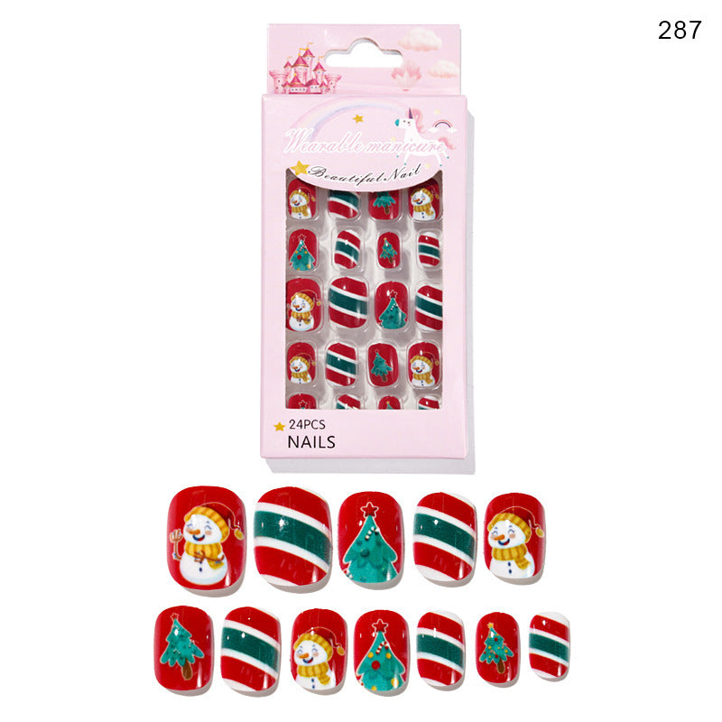 Christmas Pattern Press On Nails Gomaki