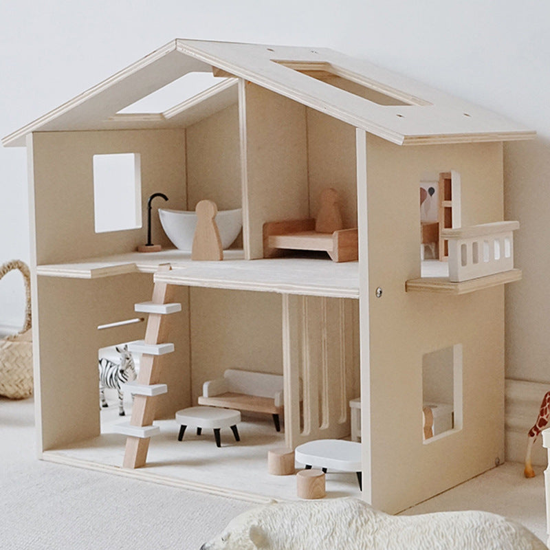 Wooden Montessori Dollhouse Gomaki