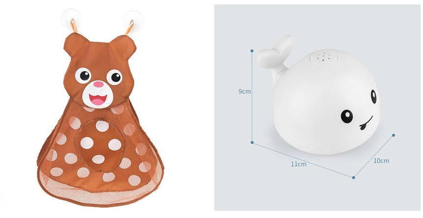 Giocattolo da bagno a forma di balena con luci LED e musica Gomaki