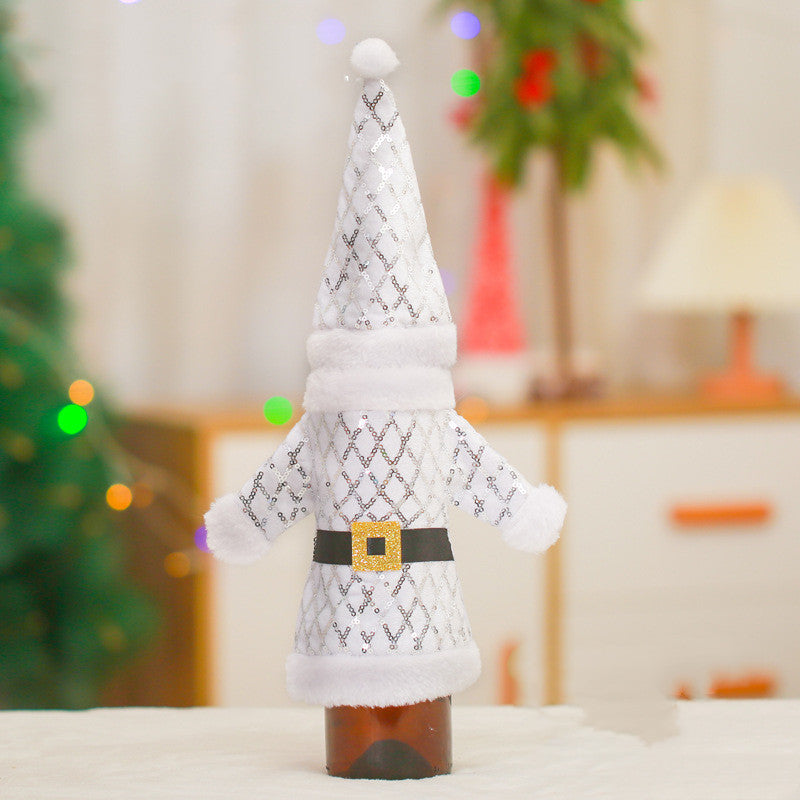 Housse de bouteille de vin en forme de gnome de Noël Gomaki