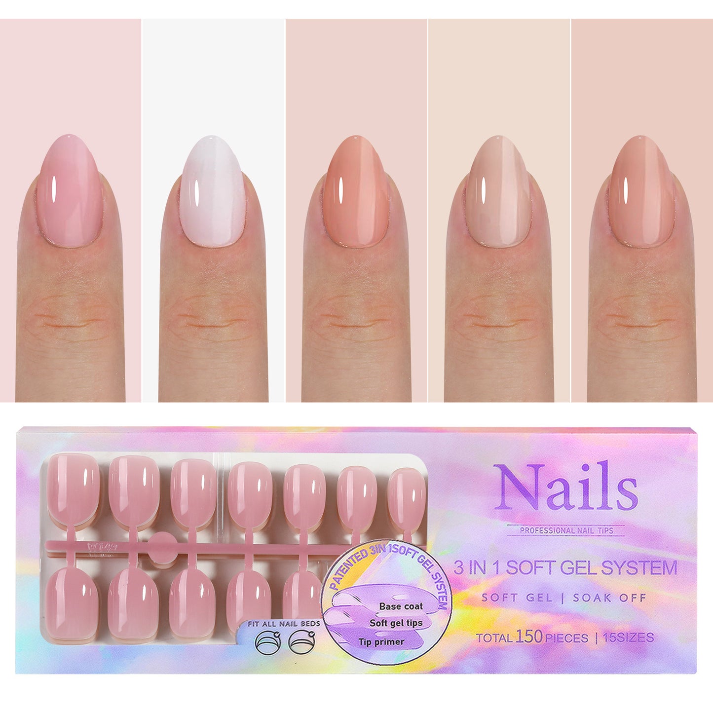 Manicure Wear Nail French Seamless Wear Nail Detachable Gomaki