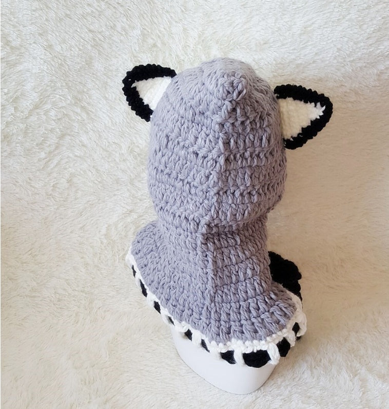 Knitted Fox Hood for Kids Gomaki